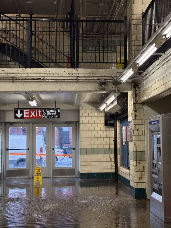 flooded subway station